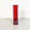 Vase Mid-Century en Verre de Murano Rouge avec Abat-Jours Violets, Italie, 1970s 3