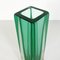 Mid-Century Italian Vase in Green Murano Glass with Internal Blue Shades, 1970s 5