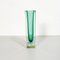 Mid-Century Italian Vase in Green Murano Glass with Internal Blue Shades, 1970s 4