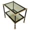 Mid-Century Brass and Black Metal Rectangular Coffee Table with Smoked Glass, 1970s 3
