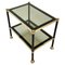 Mid-Century Brass and Black Metal Rectangular Coffee Table with Smoked Glass, 1970s, Image 3