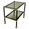 Mid-Century Brass and Black Metal Rectangular Coffee Table with Smoked Glass, 1970s, Image 2
