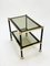 Mid-Century Brass and Black Metal Rectangular Coffee Table with Smoked Glass, 1970s, Image 13