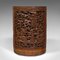 Antique Chinese Carved Bamboo Artists Brush Pot, 1900s 2