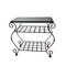 Vintage Spanish Iron Food & Drink Trolley 1