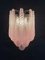 Vintage Pink Glass Petal Drop Wall Sconces, Set of 2, Image 13