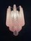 Vintage Pink Glass Petal Drop Wall Sconces, Set of 2, Image 12