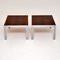 Tavolini in legno e metallo cromato di Merrow Associates, anni '70, set di 2, Immagine 5