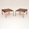 Tavolini in legno e metallo cromato di Merrow Associates, anni '70, set di 2, Immagine 4