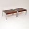 Tavolini in legno e metallo cromato di Merrow Associates, anni '70, set di 2, Immagine 3