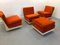 Modular Armchairs With Pouffe by W. Feierbach, 1970s, Set of 4 11