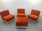 Modular Armchairs With Pouffe by W. Feierbach, 1970s, Set of 4 20