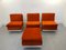 Modular Armchairs With Pouffe by W. Feierbach, 1970s, Set of 4 7