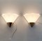 German Opaline Glass and Brass Wall Lamps / Sconces from Limburg, 1980s, Set of 2, Image 2