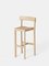 Sedia alta Galta 75 in quercia naturale di SCMP Design Office di Kann Design, Immagine 1