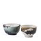 Japanische Raku Keramik Teetassen in Grün & Gold von Laab Milano, 2er Set 1
