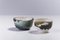 Japanese Natural Green & Gold Raku Ceramic Cloud Tea Cups from Laab Milano, Set of 2 8