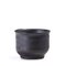 Taza de té Raku japonesa con base de vidrio y cerámica negra de Laab Milano, Imagen 1