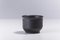 Taza de té Raku japonesa con base de vidrio y cerámica negra de Laab Milano, Imagen 6