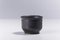 Taza de té Raku japonesa con base de vidrio y cerámica negra de Laab Milano, Imagen 5