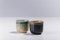 Japanese Sake Tea Cups in Green & Gold Raku Ceramic from Laab Milano, Set of 2 2
