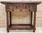 Early 20th Century Spanish Catalan Carved Walnut Console Table With One Drawer, Image 1