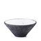 Japanese Black & White Raku Ceramic Bowl from Laab Milano 1