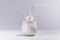 Porta incenso moderno Goccia Raku in ceramica bianca, Immagine 4