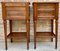 Mid-Century French Walnut Nightstands With Two Drawers & One Low Shelf, Set of 2 9