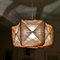 Mid-Century Modern French Straw Wooden Hanging Lamp in Japanese Style, 1960s 4