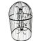 Modern Crystal and Iron Birdcage Chandelier, Set of 2, Image 7