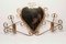 Wall-Mounted Coat Rack with Heart-Shaped Mirror, Image 4