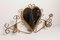 Wall-Mounted Coat Rack with Heart-Shaped Mirror 1