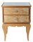 Mid-Century Limed Oak Mirror Top Storage Nightstand Bedside Table, Image 2