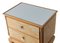 Mid-Century Limed Oak Mirror Top Storage Nightstand Bedside Table, Image 3