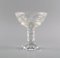 Cuencos de champán franceses Art Déco de cristal transparente de Baccarat. Juego de 9, Imagen 7