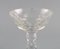Französische Art Deco Champagner Schalen aus klarem Kristallglas von Baccarat, 9er Set 4