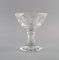 Französische Art Deco Champagner Schalen aus klarem Kristallglas von Baccarat, 9er Set 3