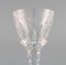 Bicchieri da vino bianco Art Déco in cristallo di Baccarat, Francia, set di 3, Immagine 4