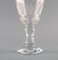 Art Deco French White Wine Glasses in Crystal Glass from Baccarat, Set of 3 6