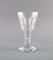 Art Deco French White Wine Glasses in Crystal Glass from Baccarat, Set of 3 2