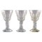 Art Deco French White Wine Glasses in Crystal Glass from Baccarat, Set of 3 1
