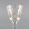 Art Deco French Red Wine Glasses in Clear Crystal Glass from Baccarat, Set of 6 4