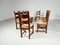 Solid Oak Dining Chairs with Rush Seats, 1960s, Set of 10 5
