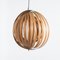 Large Spiral Kinetics Hanging Lamp in Wood 14