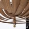Große Spiral Kinetik Hängelampe aus Holz 9