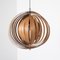 Large Spiral Kinetics Hanging Lamp in Wood, Image 5