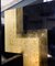 Biombo plegable de cuatro paneles Pacific Compagnie lacado en negro y hoja dorada, Imagen 3