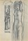 Esculturas Divinity, dibujo original, principios del siglo XX, Imagen 1