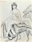 Diana Goddess, dibujo original, principios del siglo XX, Imagen 1